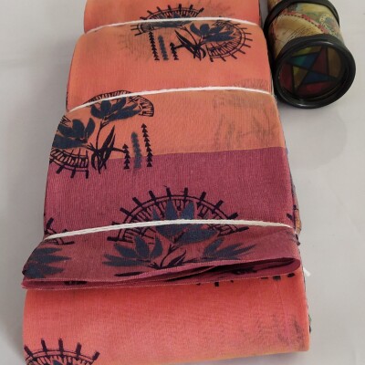 Printed Silk Cotton Saree - With Blouse