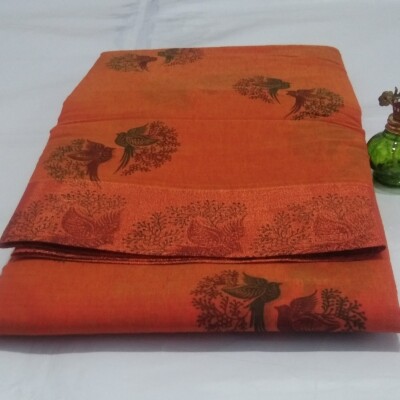 Printed Silk Cotton Saree - with Blouse - SC047