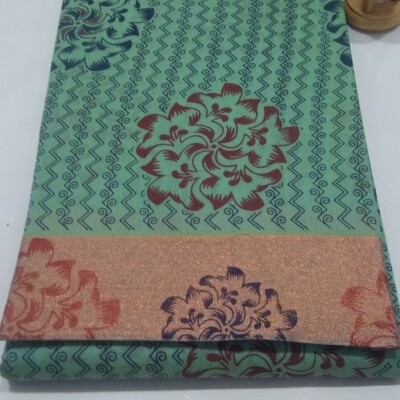 Printed Silk Cotton Saree - with Blouse - PSC042