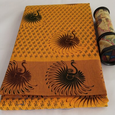 Printed Silk Cotton Saree - with Blouse - PSC001