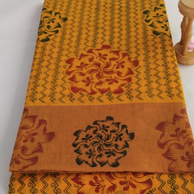 Printed Silk Cotton Saree - with Blouse - PSC034