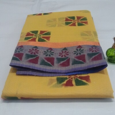Printed Silk Cotton Saree - with Blouse - SC059