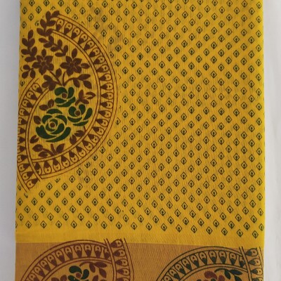Printed Silk Cotton Saree - with Blouse - PSC026
