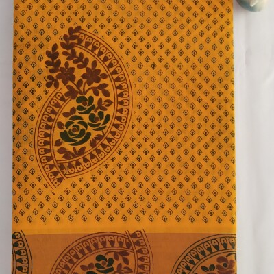 Printed Silk Cotton Saree - with Blouse - PSC027