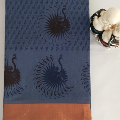 Printed Silk Cotton Saree - with Blouse - PSC011