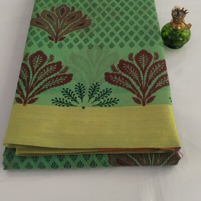 Printed Silk Cotton Saree - with Blouse - PSC023