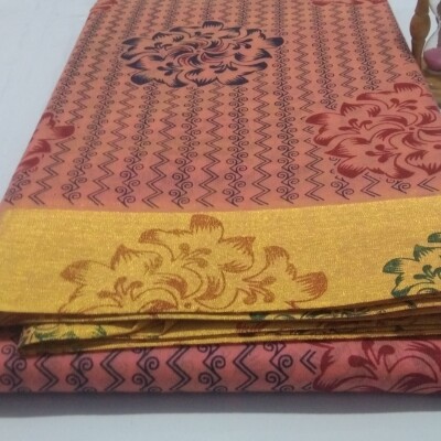 Printed Silk Cotton Saree - with Blouse - PSC038