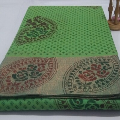 Printed Silk Cotton Saree - with Blouse - PSC029