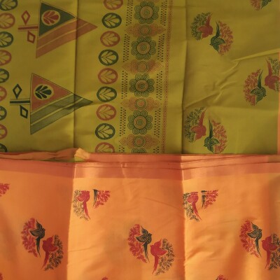 Printed Silk Cotton Saree - with Blouse - SC043