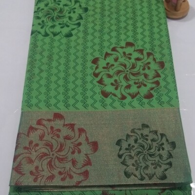 Printed Silk Cotton Saree - with Blouse - PSC039