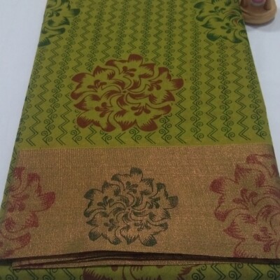 Printed Silk Cotton Saree - with Blouse - PSC040