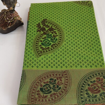 Printed Silk Cotton Saree - with Blouse - PSC032