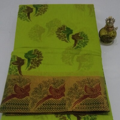 Printed Silk Cotton Saree - with Blouse - SC046
