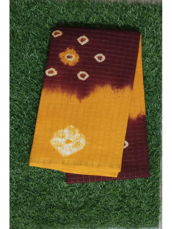 A rich, traditional contrast of Deep Maroon (Burgundy) and Mustard Yellow, often associated with festive or auspicious occasions -SCS00191