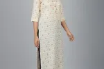 Casual Cream Kurti with Geometric Pattern - TM00491 Thumbnail Image 2