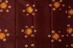 A rich, traditional contrast of Deep Maroon (Burgundy) and Mustard Yellow, often associated with festive or auspicious occasions -SCS00191 Thumbnail Image 2