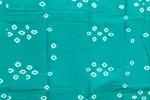 A vibrant Teal Green body that transitions into a deep Black border and pallu through a soft, tie-dyed gradient -SCS00251 Thumbnail Image 2